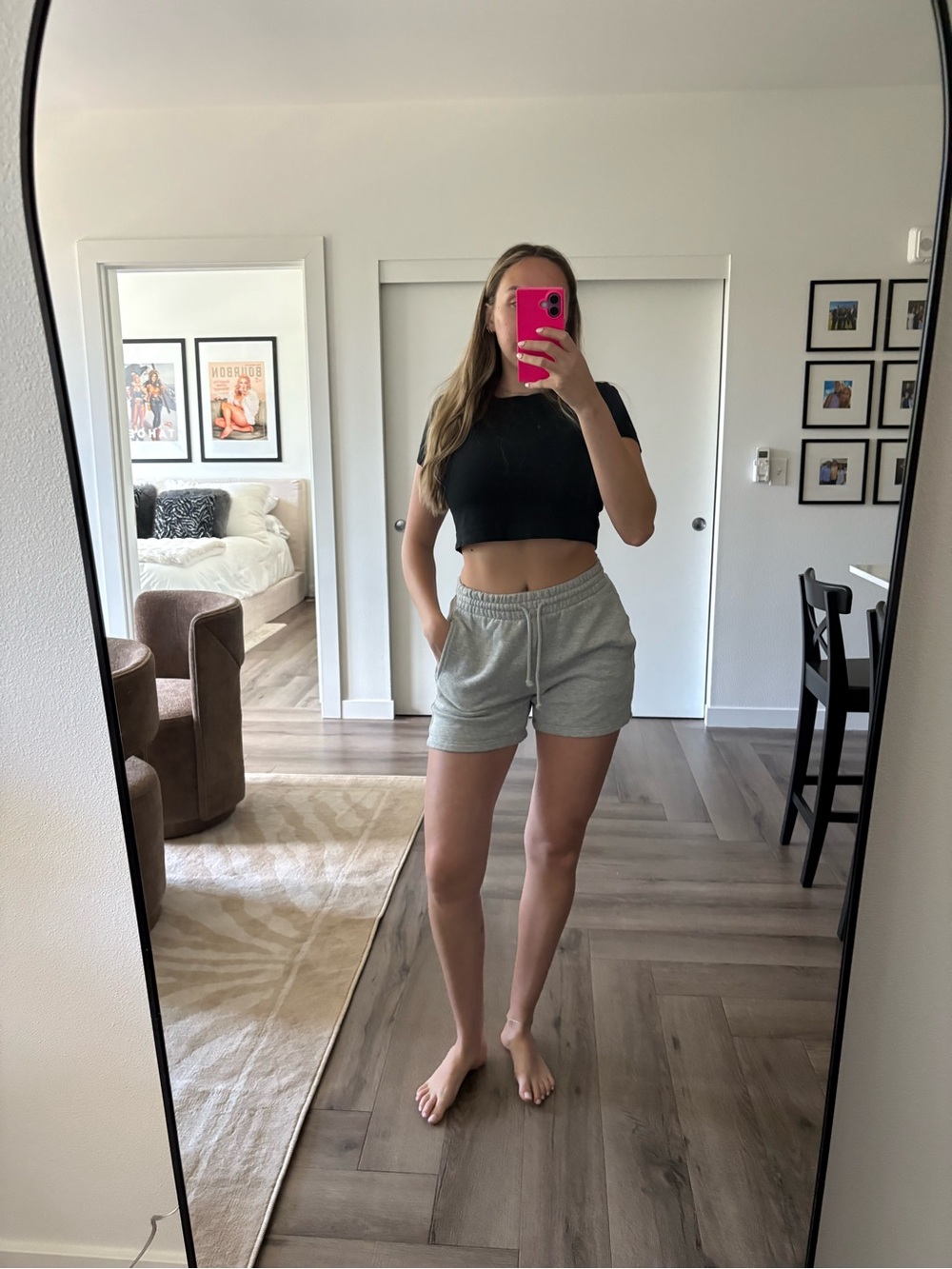 TNA High-Rise Heather Gray Women's Lounge Shorts